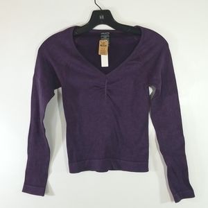 Pink Active Victoria's Secret Seamless Long Sleeve Purple Top size XSmall